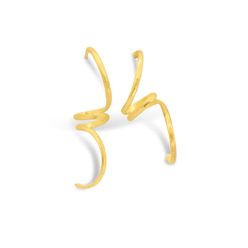 Tornado earrings in gold