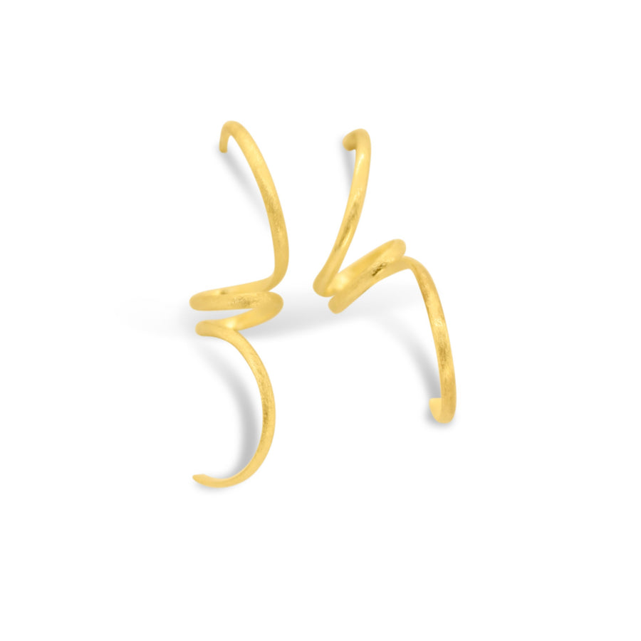 Tornado earrings in gold