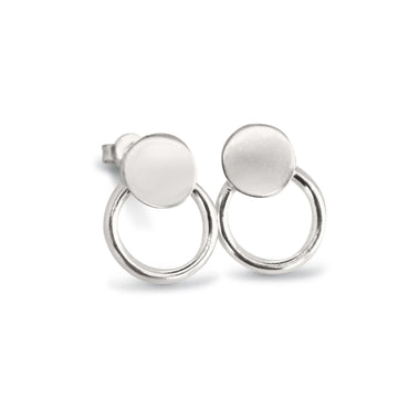 Rounded kettle stud earrings