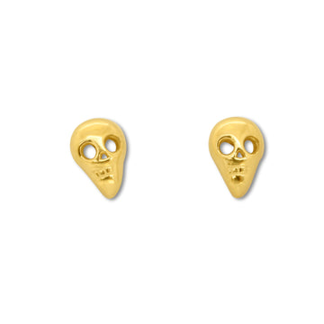Skull studs in gold