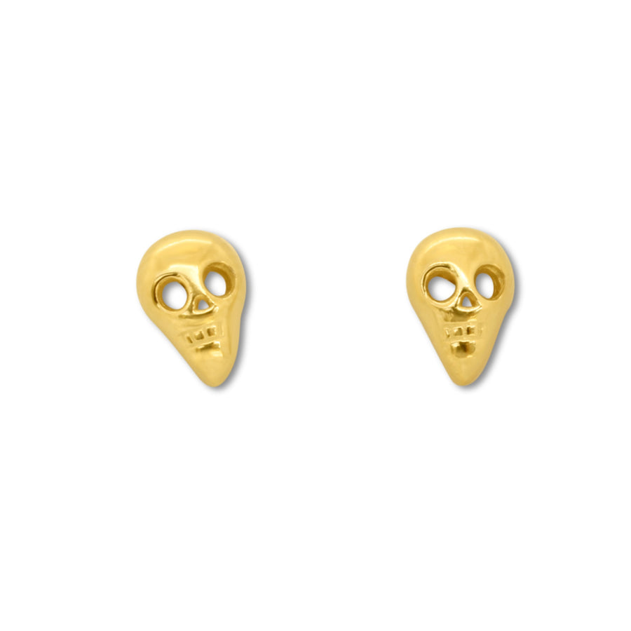 Skull studs in gold
