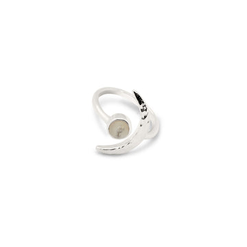 Moon ring with a moonstone gem