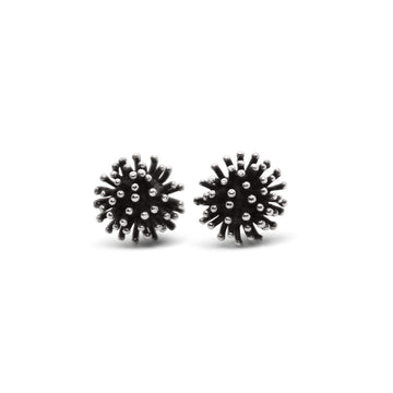 Small coral earring black