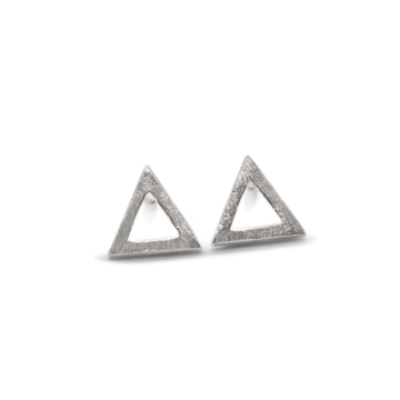 Triangle studs silver
