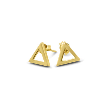 Triangle studs gold