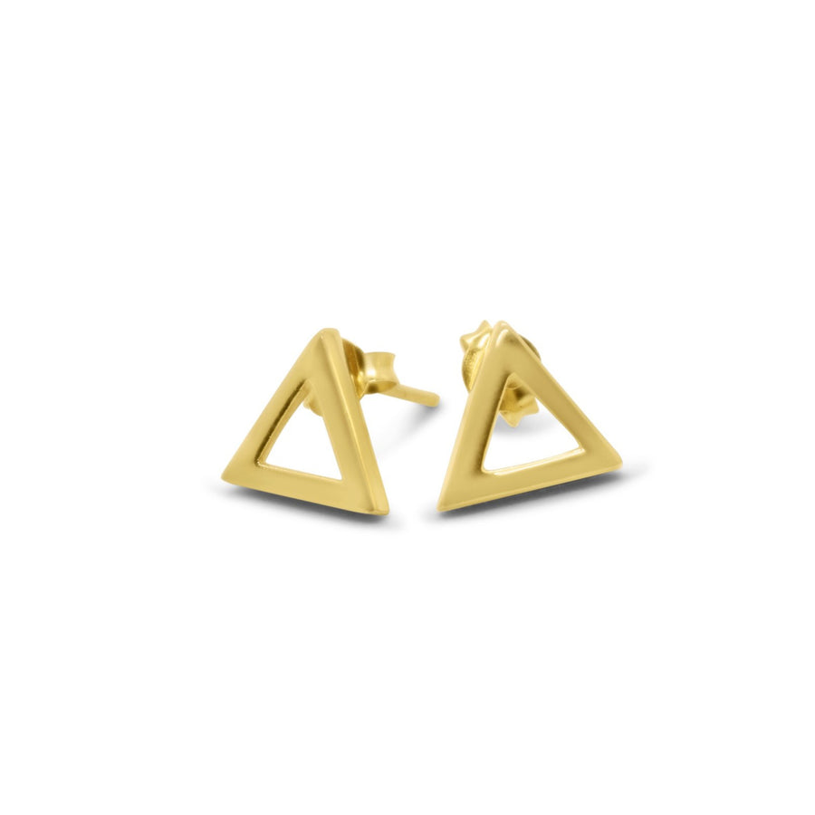 Triangle studs gold