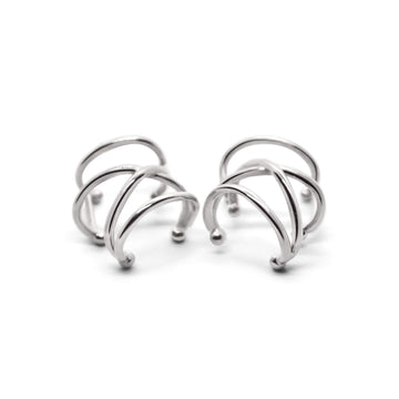 All around ear cuff silver