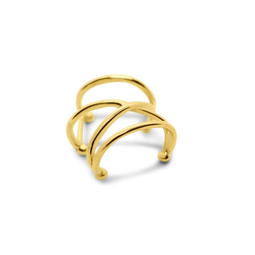 All around ear cuff gold