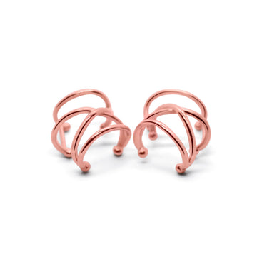 All around ear cuff rose gold