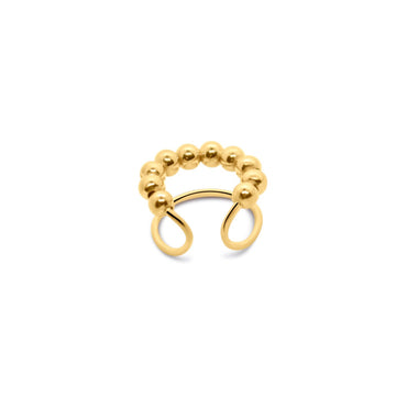 Bubble ear cuff gold