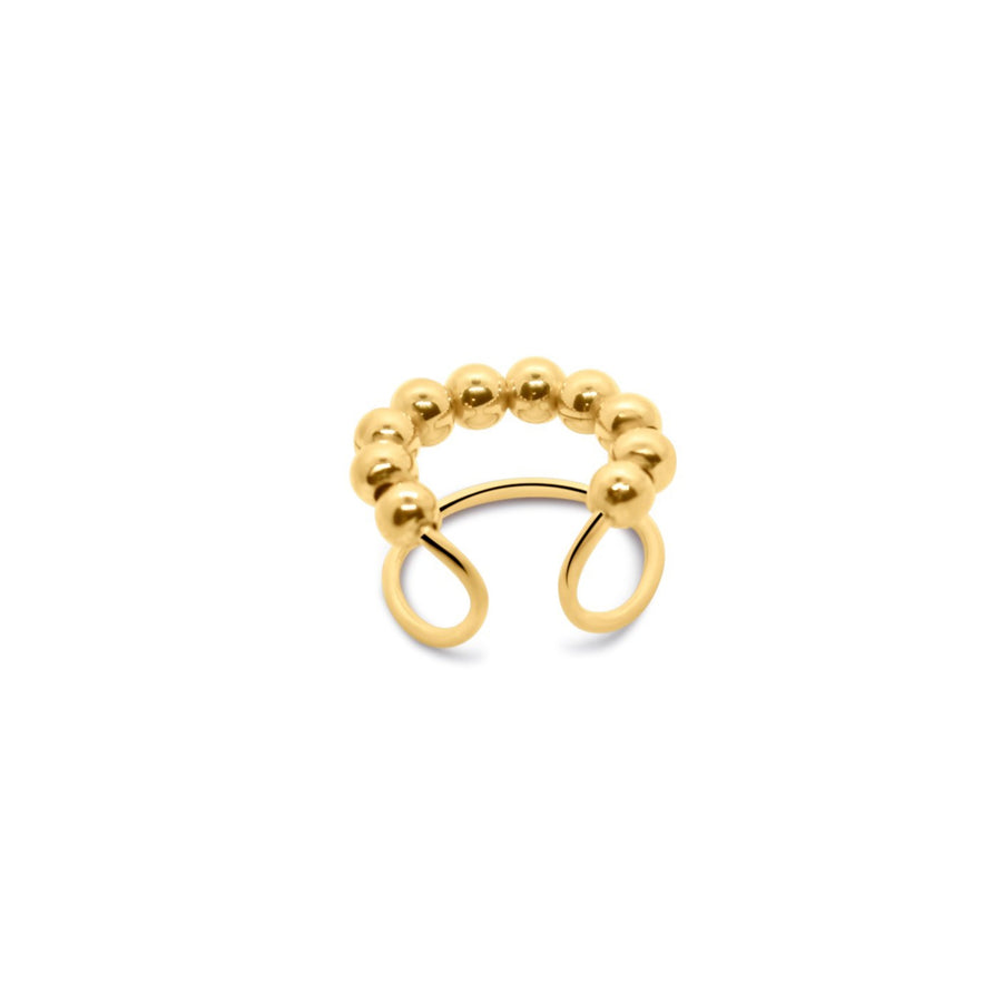 Bubble ear cuff gold