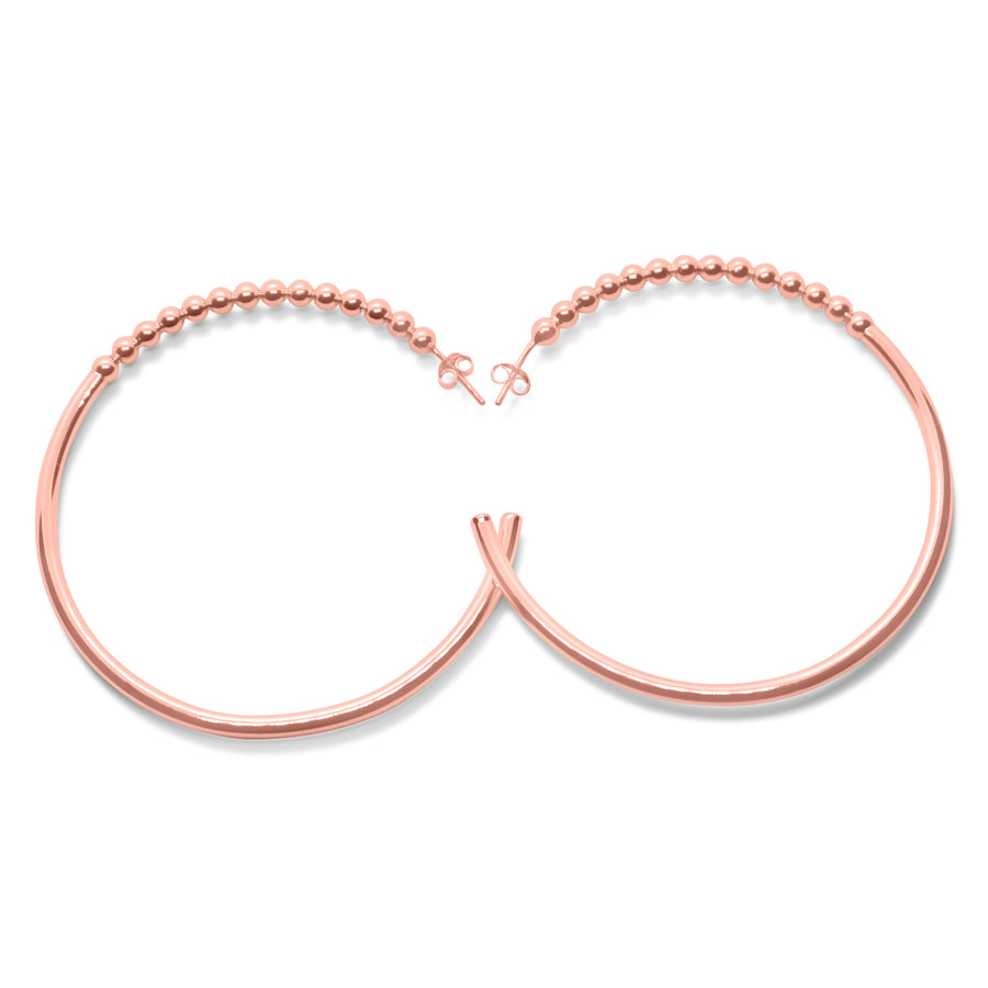 Big hoopies in rose gold
