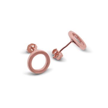 Circle studs rose gold