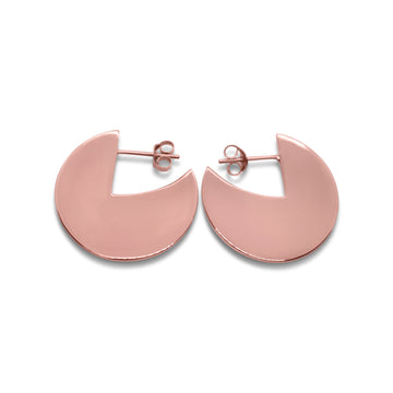Pac-man hoops in rose gold