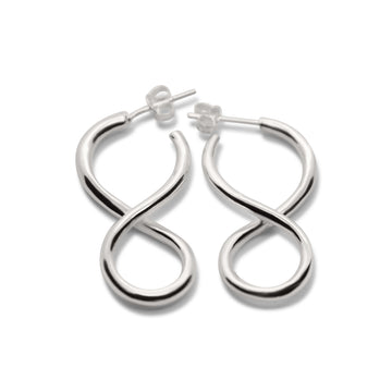 Almost eight earrings silver