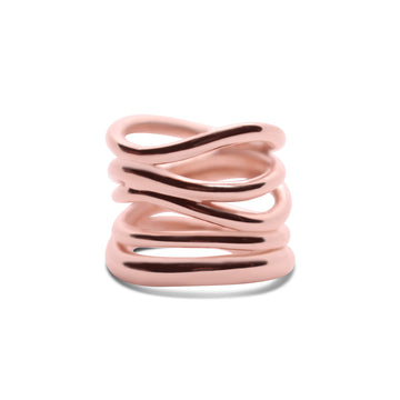 Wavy ring rose gold