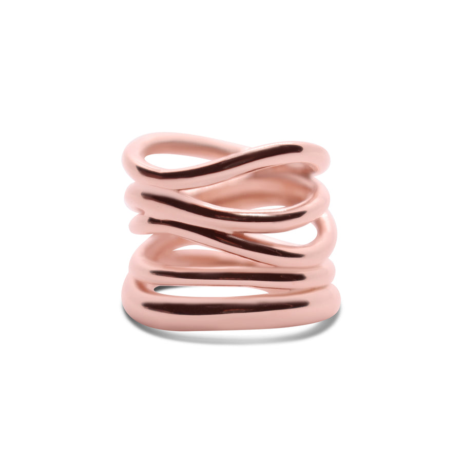 Wavy ring rose gold