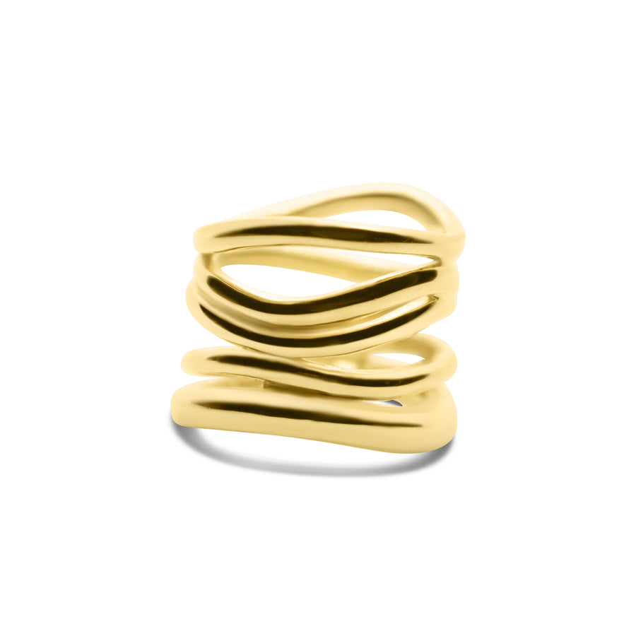 Wavy ring gold