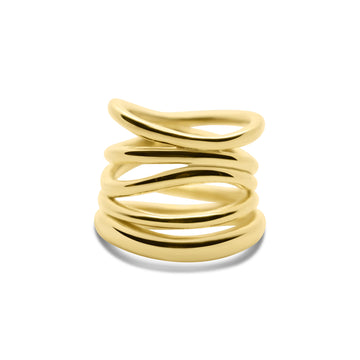 Wavy ring gold
