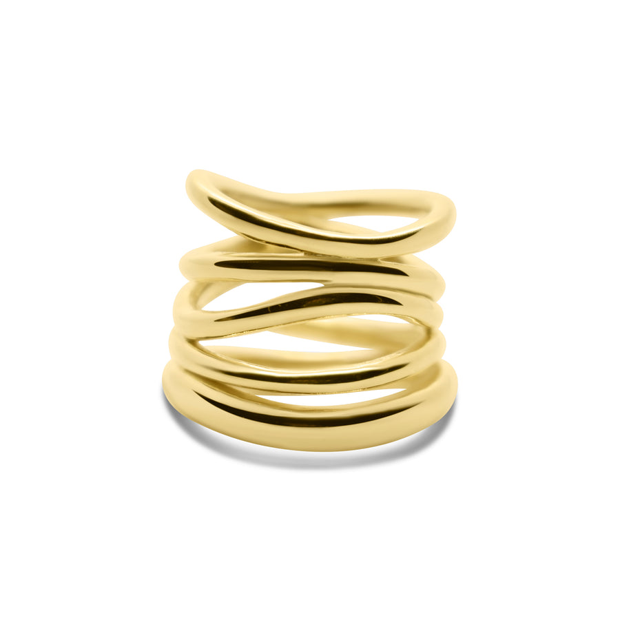 Wavy ring gold