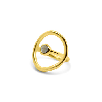 Around the world ring in gold