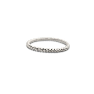 Twine ring in silver