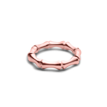 Bamboo ring in rose gold
