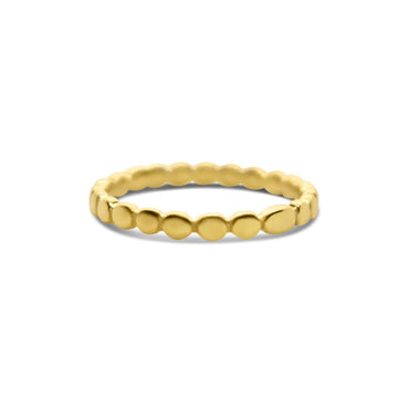 Pebbles stack ring gold