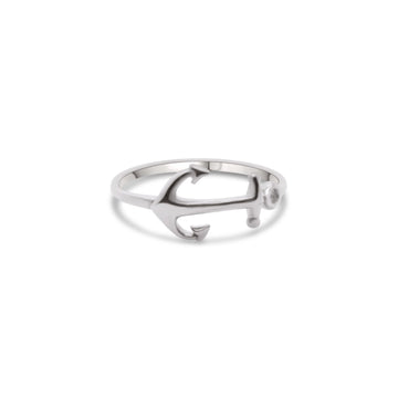 Anchor ring in silver
