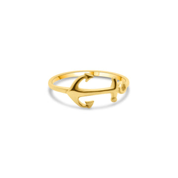 Anchor ring in gold