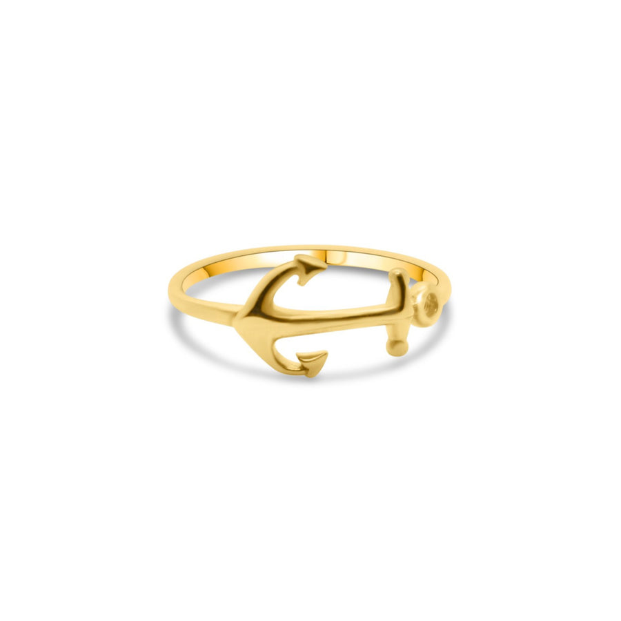 Anchor ring in gold