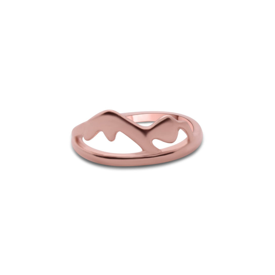 Mountains ring rose gold