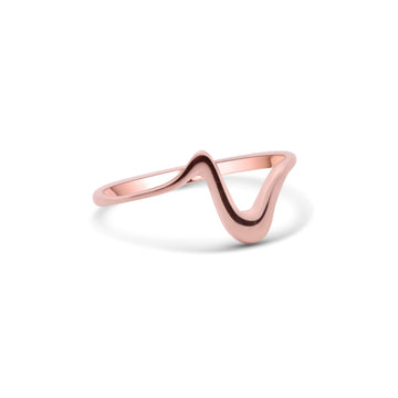 Tides ring in rose gold