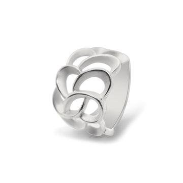 Hive ring silver