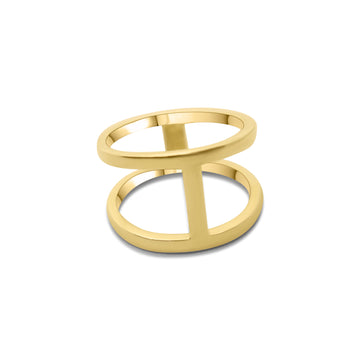 Bridge ring in gold