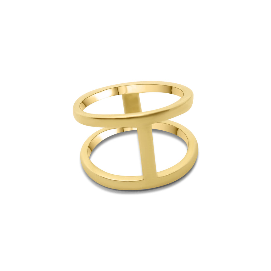 Bridge ring in gold