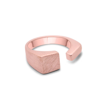 Square duality ring rose gold