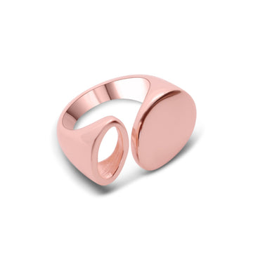 Empty and full ring rose gold