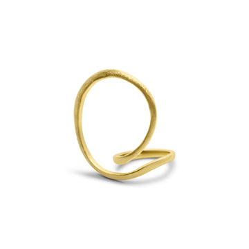 Never ending round ring in gold