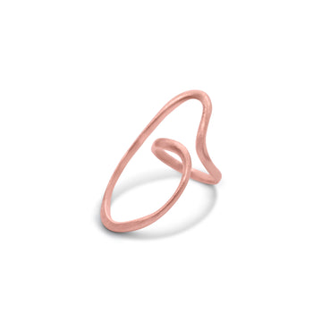 Never ending long ring in rose gold