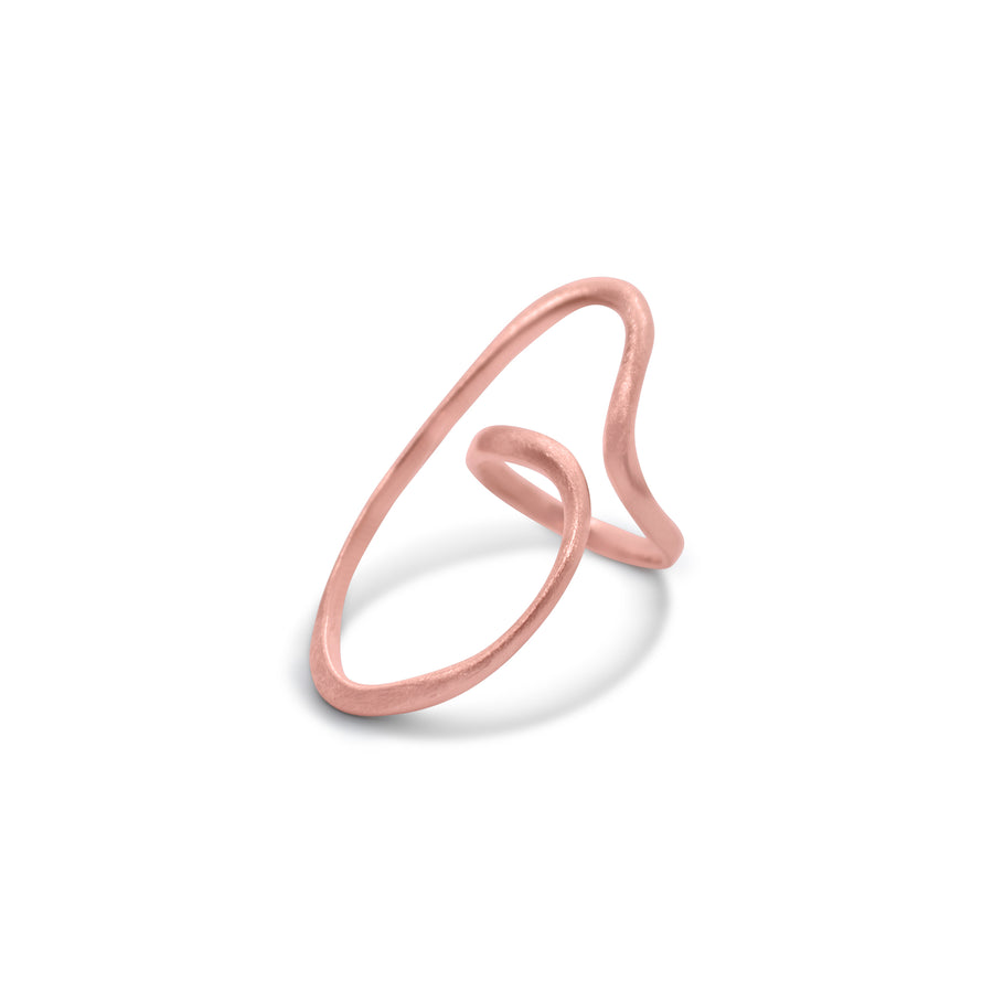 Never ending long ring in rose gold
