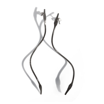 Big curls earrings in black