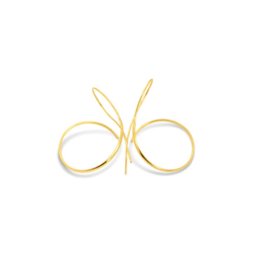 B earrings in gold