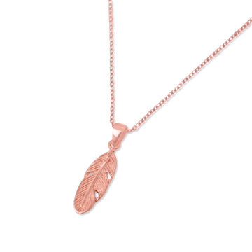 Feather in rose gold