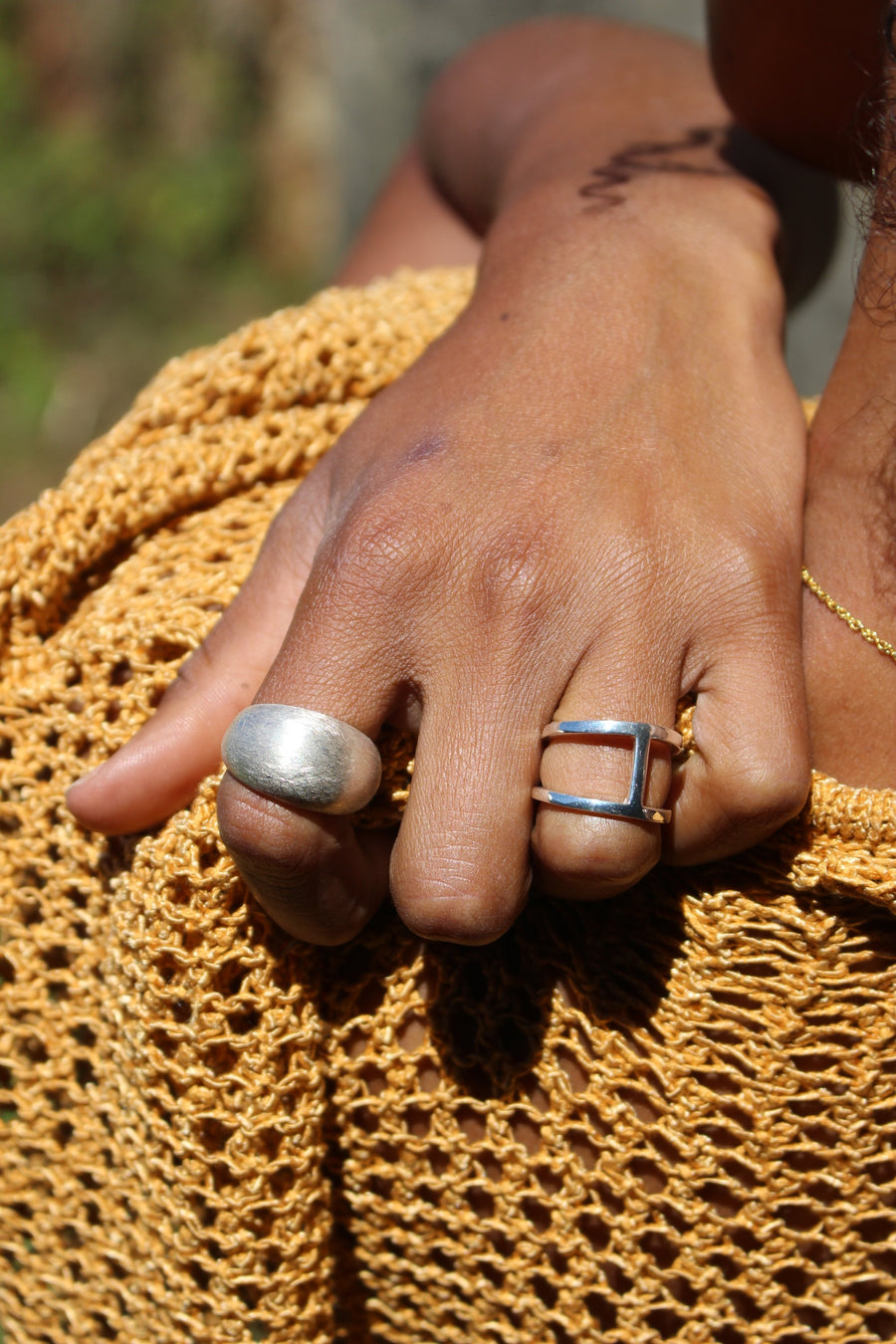 Bridge ring silver