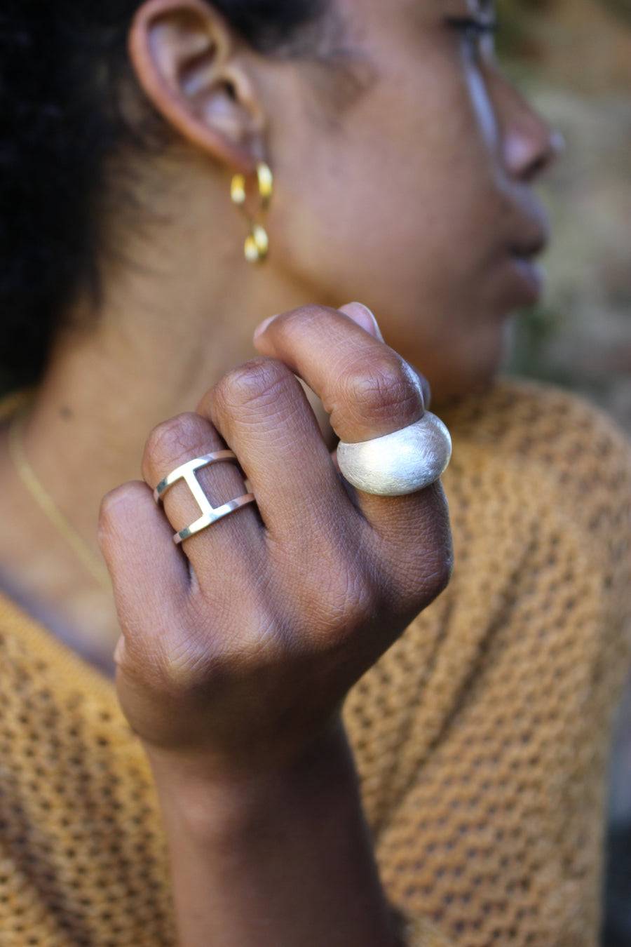 Bridge ring silver