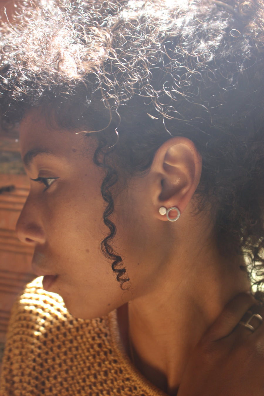 Circle studs silver