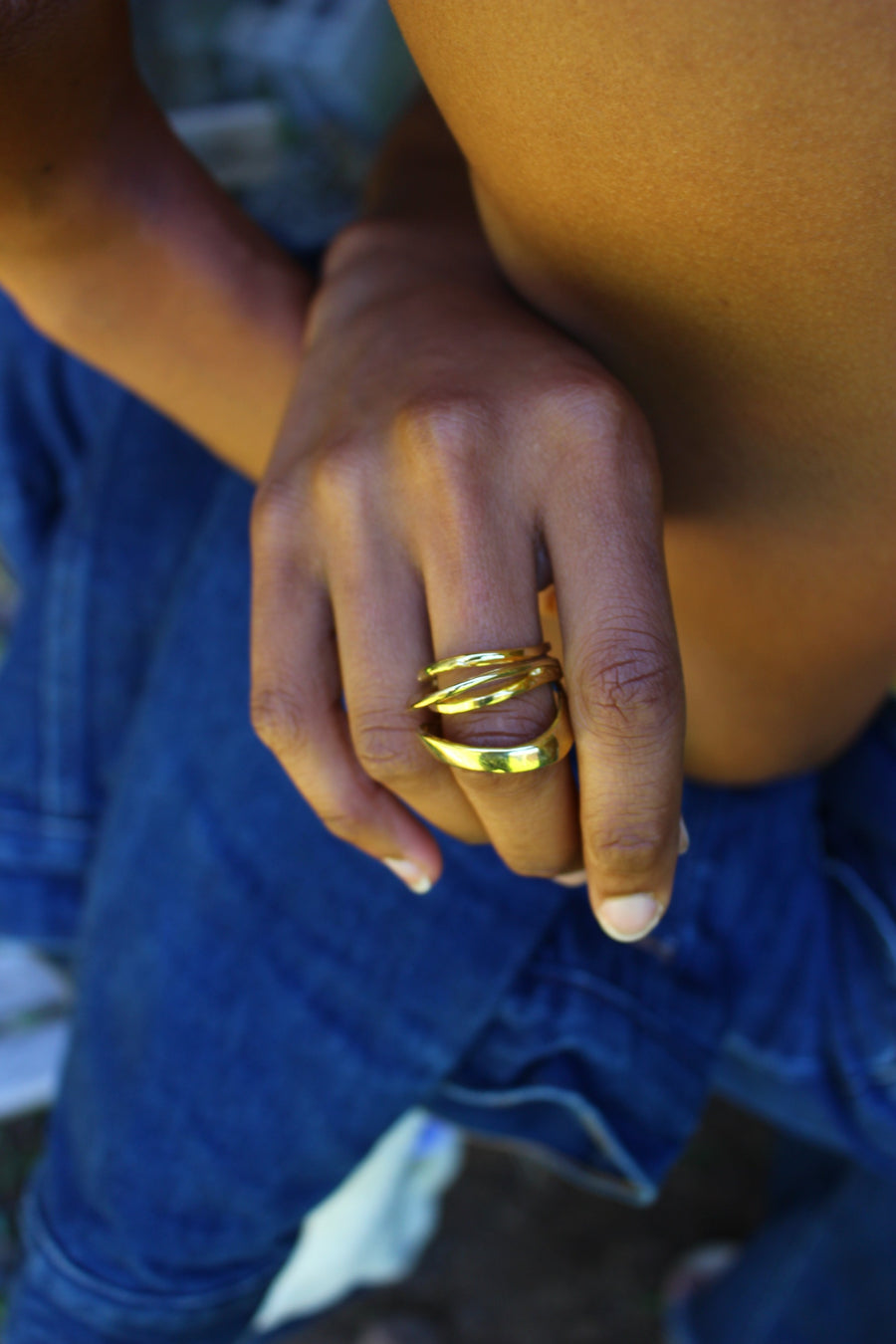 Blessed chaos ring gold
