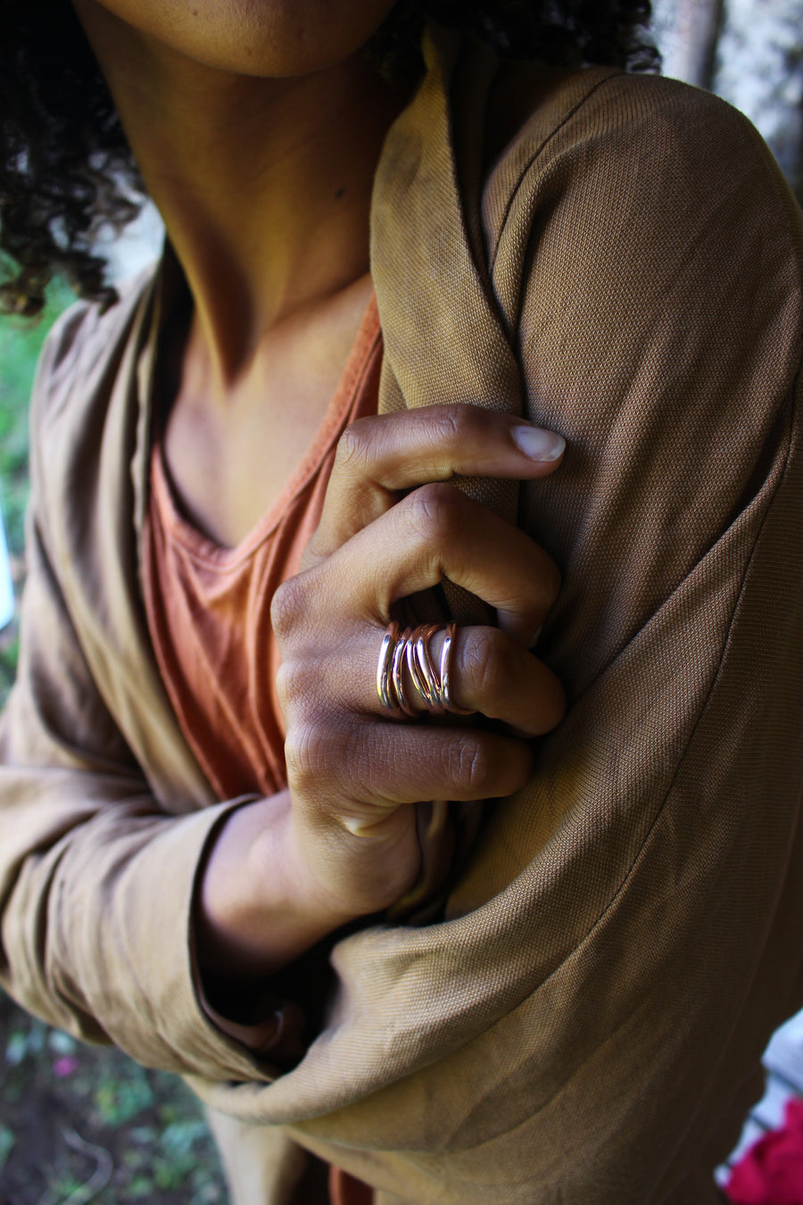 Wavy ring rose gold
