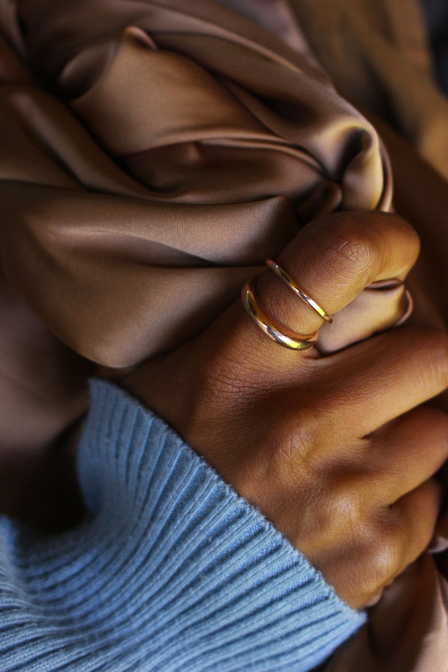 Duality ring rose gold